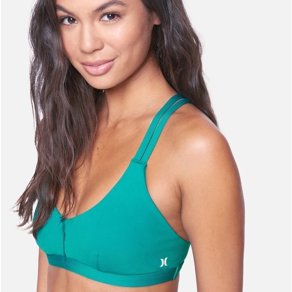 ☀️HURLEY☀️ VOLCOM ☀️MAX SCOOP BIKINI TOP PALM FUN DAY cheeky bikini set - Picture 3 of 16